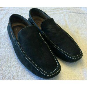 MENS 1901 Top-Grain Leather Driving Loafer Men Shoe Black SZ 13